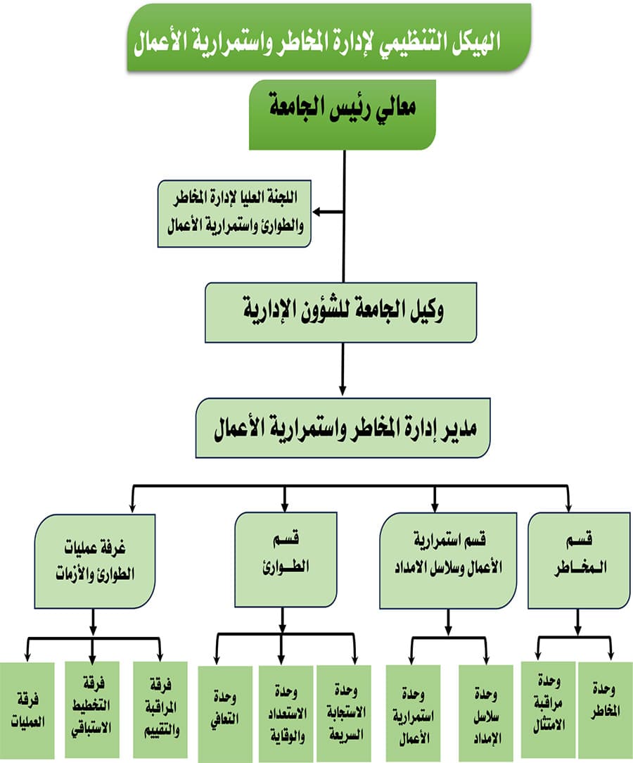 الهيكل التنظيمي لإدارة المخاطر